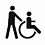 Pictogramme personne à mobilité réduite