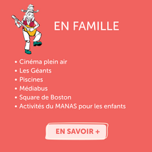 vignette en famille : Cinéma plein air Les Géants Piscines Médiabus Square de Boston Activités du MANAS pour les enfants CIN