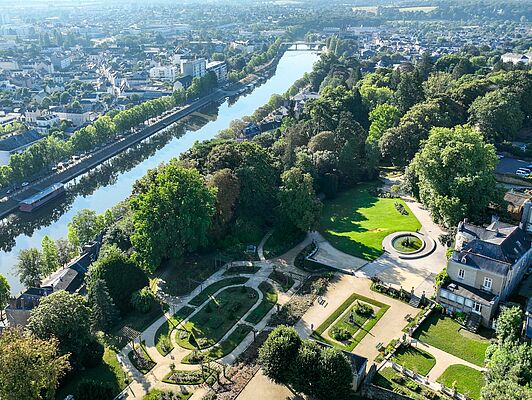 Vue drône - Jardin de la Perrine